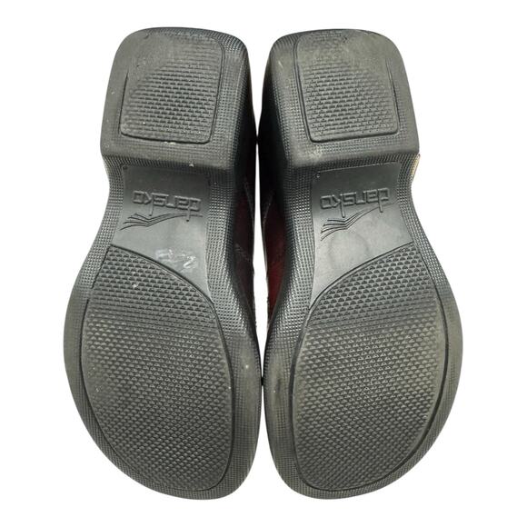 Vintage Women's Dansko EU 37 US 6.5 Golden Gate Retro Y2K Red Leather Clogs - Picture 5 of 13